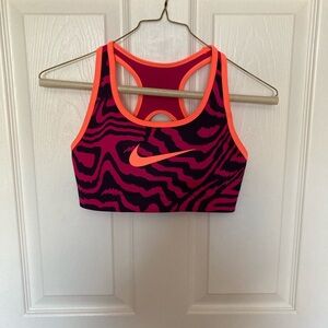 Nike Pink and Purple Sports Bra Kids Large